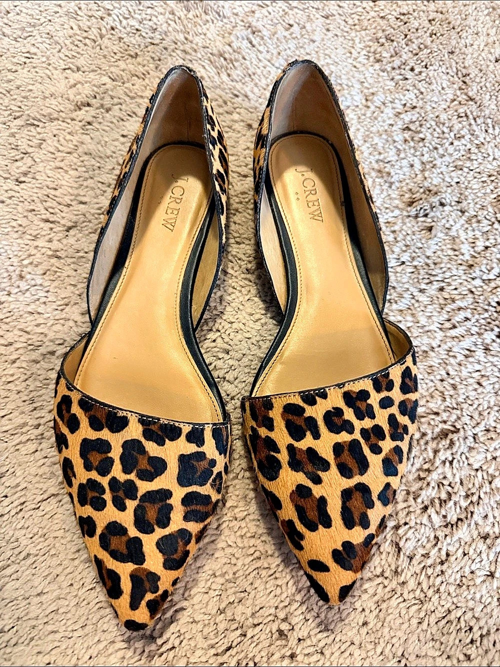 J.Crew Leopard Pointed-Toe Flats